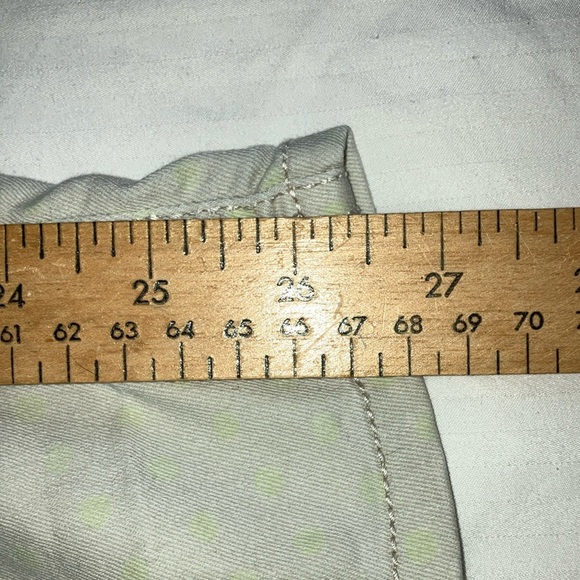 SO brand size 9 Womens pants small light yellow print dots Light Khaki Casual - Picture 15 of 16